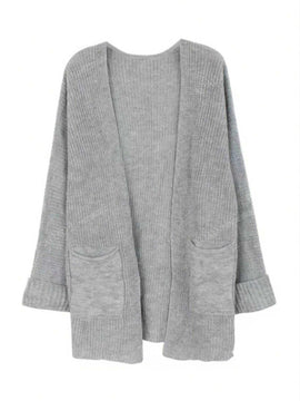 Cardigan con capucha y botones delanteros, cardigan informal de manga larga para otono e invierno, ropa de mujer