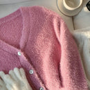 Ezwear chaqueta corta de mujer de manga larga con hombros caidos y unicolor, para otono/invierno