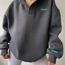 Essnce sudadera con capucha minimalista con estampado de letra para mujer, casual para uso diario