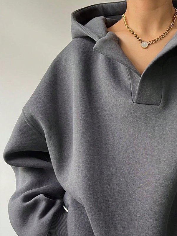 Essnce sudadera con capucha informal con estampado de letras para mujer, para uso diario