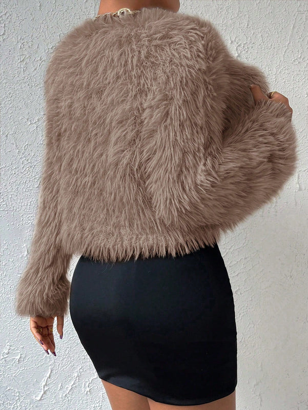 Allurite cardigan de mujer, sueter suave de unicolor, estilo simple y de moda casual para el dia a dia