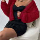 Allurite cardigan de mujer, sueter suave de unicolor, estilo simple y de moda casual para el dia a dia