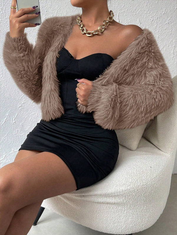 Allurite cardigan de mujer, sueter suave de unicolor, estilo simple y de moda casual para el dia a dia