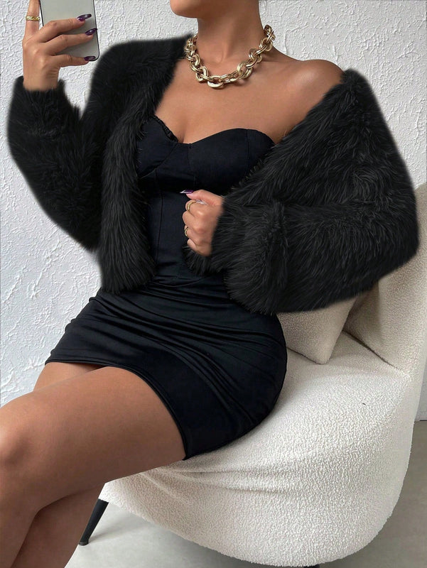 Allurite cardigan de mujer, sueter suave de unicolor, estilo simple y de moda casual para el dia a dia