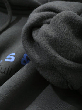 Dazy sudadera con capucha de felpa con estampado de letras, estilo casual y holgado para mujer
