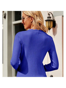 Cardigan de punto corto versatil para mujer: sueter con cuello en v festoneado y mangas largas, abotonado para todas las estaciones, perfecto para el trabajo, reuniones y viajes