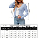 Cardigan de punto corto versatil para mujer: sueter con cuello en v festoneado y mangas largas, abotonado para todas las estaciones, perfecto para el trabajo, reuniones y viajes