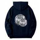 Ezwear sudadera de forro polar con estampado de bola disco para mujer