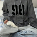 Ezwear sudadera holgada casual de cuello alto con media cremallera, estampado de la letra california, color blanco, con cordon ajustable, esponjosa y gruesa, apropiada para otono/invierno