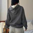 Ezwear sudadera holgada casual de cuello alto con media cremallera, estampado de la letra california, color blanco, con cordon ajustable, esponjosa y gruesa, apropiada para otono/invierno