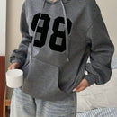 Ezwear sudadera holgada casual de cuello alto con media cremallera, estampado de la letra california, color blanco, con cordon ajustable, esponjosa y gruesa, apropiada para otono/invierno