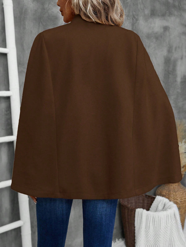 Emery rose ropa de otono para mujer, abrigo de lana con estilo de capa elegante para mujer, ropa de oficina para mujer