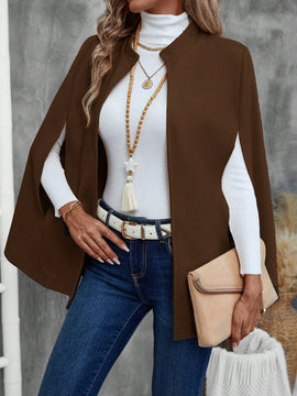 Emery rose ropa de otono para mujer, abrigo de lana con estilo de capa elegante para mujer, ropa de oficina para mujer