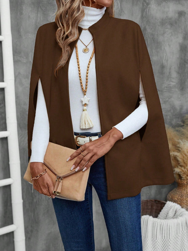 Emery rose ropa de otono para mujer, abrigo de lana con estilo de capa elegante para mujer, ropa de oficina para mujer