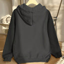 Ezwear sudadera con capucha de manga larga, impresion de eslogan y cordon, con bolsillo, para mujer en otono