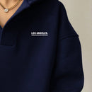 Essnce sudadera con capucha casual negra para mujer con bordado de color liso