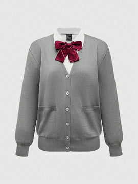 Romwe j-fashion cardigan estilo universitario casual y dulce para mujer de otono/invierno