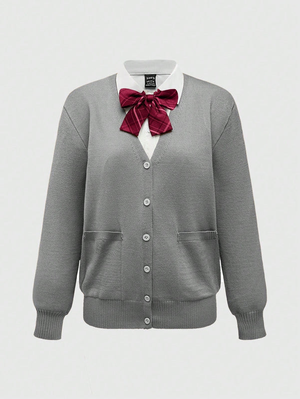 Romwe j-fashion cardigan estilo universitario casual y dulce para mujer de otono/invierno