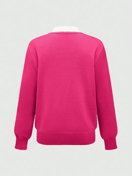 Romwe j-fashion cardigan estilo universitario casual y dulce para mujer de otono/invierno