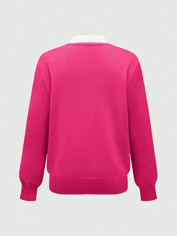 Romwe j-fashion cardigan estilo universitario casual y dulce para mujer de otono/invierno