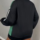 Slayr sudadera de estilo de vacaciones con estampado para mujer