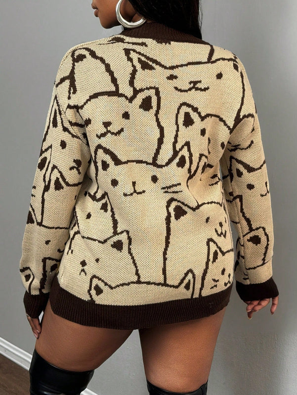Slayr chaqueta de punto casual con patron asimetrico y contraste de color para mujer