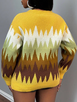 Slayr cardigan de punto con bloque de color y letras de estilo minimalista y casual