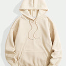 Ezwear sudadera con capucha con cordon de estampado de leopardo para mujer, de manga larga holgada y casual, para otono/invierno