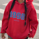 Attitoon sudadera holgada con capucha para mujer con estampado de estilo retro americano en ingles, adecuada para primavera, otono e invierno