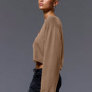 Musera cardigan de manga larga con cierre de gancho y ojal
