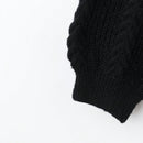Lune nuevo sueter de punto informal con ajuste suelto, estilo de bloques de color clasico en negro y blanco. cardigan de punto oversize de moda para mujer, otono/invierno