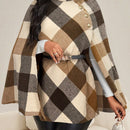 Lady abrigo de mujer de manga larga con cuello alto, botones dorados, estilo elegante para ocasiones casuales, de fiesta, boda, de oficina, en otono e invierno, en colores negro, blanco y gris, talla grande, nuevo.