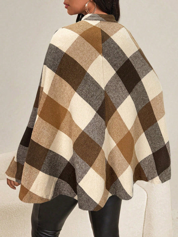 Lady abrigo de mujer de manga larga con cuello alto, botones dorados, estilo elegante para ocasiones casuales, de fiesta, boda, de oficina, en otono e invierno, en colores negro, blanco y gris, talla grande, nuevo.