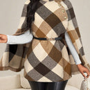 Lady abrigo de mujer de manga larga con cuello alto, botones dorados, estilo elegante para ocasiones casuales, de fiesta, boda, de oficina, en otono e invierno, en colores negro, blanco y gris, talla grande, nuevo.