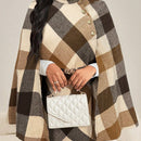 Lady abrigo de mujer de manga larga con cuello alto, botones dorados, estilo elegante para ocasiones casuales, de fiesta, boda, de oficina, en otono e invierno, en colores negro, blanco y gris, talla grande, nuevo.