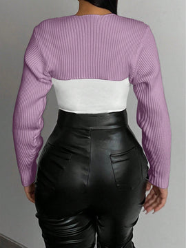 Foxxy cardigan de punto casual de unicolor con escote en v y manga larga para mujer, otono/invierno