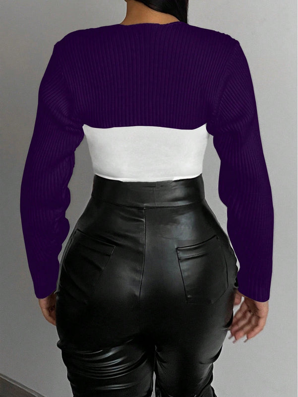 Foxxy cardigan de punto casual de unicolor con escote en v y manga larga para mujer, otono/invierno