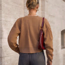 Cardigan con detalles de encaje de unicolor para mujer, apropiado para primavera y otono