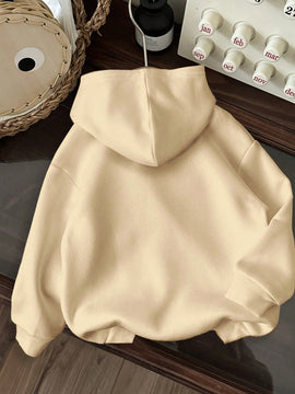 Attitoon sudadera holgada de manga larga con capucha, estampado de estilo minimalista de leopardo, para mujer, de otono/invierno