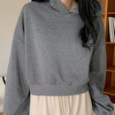 Dazy sudadera casual de cuello redondo clasica de felpa para mujer