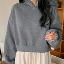 Dazy sudadera casual de cuello redondo clasica de felpa para mujer