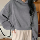 Dazy sudadera casual de cuello redondo clasica de felpa para mujer