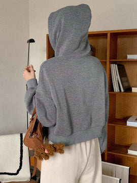Dazy sudadera casual de cuello redondo clasica de felpa para mujer