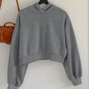 Dazy sudadera casual de cuello redondo clasica de felpa para mujer