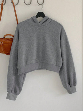 Dazy sudadera casual de cuello redondo clasica de felpa para mujer