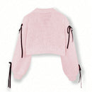 Essnce cardigan informal de mujer con un solo botonadura y lazo de cinta para otono/invierno