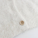 Cardigan de manga larga con botones con estampado de grano de madera y cuello en v, unicolor, informal, calido y elegante, para otono/invierno