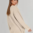 Outball sueter de cardigan oversize de escote en v para mujer, atuendos de otono, prenda de vestir de moda de punto con botones delanteros, casual y de tendencia