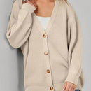 Outball sueter de cardigan oversize de escote en v para mujer, atuendos de otono, prenda de vestir de moda de punto con botones delanteros, casual y de tendencia