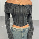 Hypezone cardigan de mujer con cuello vuelto, hombros descubiertos, cremallera y botones, de manga larga para otono/invierno